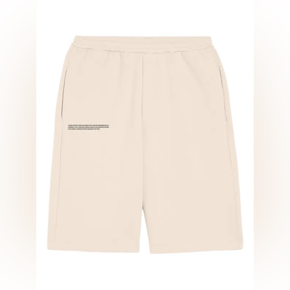 PANGAIA 365 Organic Cotton Sweat Shorts Beige Neutral Minimalist XS